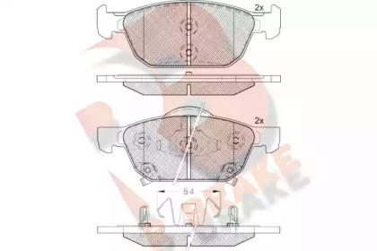 Комплект тормозных колодок (R BRAKE: RB2183)