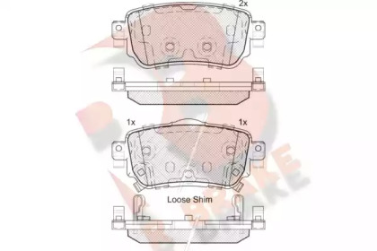 Комплект тормозных колодок (R BRAKE: RB2188)