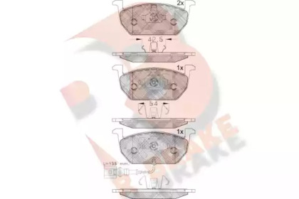 Комплект тормозных колодок (R BRAKE: RB2189)