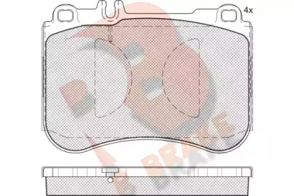 Комплект тормозных колодок (R BRAKE: RB2194)