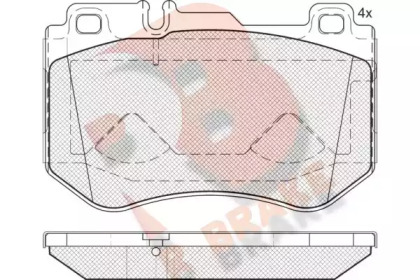 Комплект тормозных колодок (R BRAKE: RB2197)