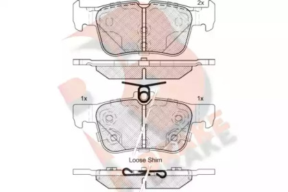 Комплект тормозных колодок (R BRAKE: RB2198-203)