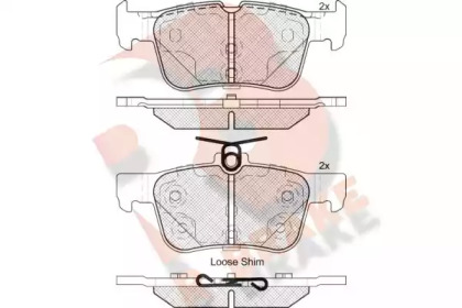 Комплект тормозных колодок (R BRAKE: RB2198)