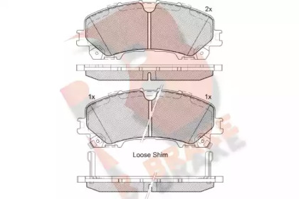 Комплект тормозных колодок (R BRAKE: RB2202)