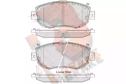 Комплект тормозных колодок (R BRAKE: RB2203)