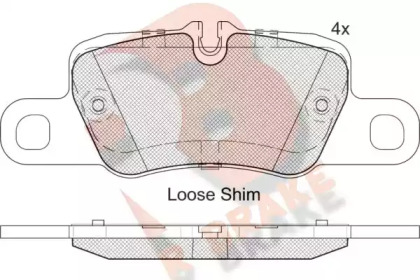 Комплект тормозных колодок (R BRAKE: RB2207)