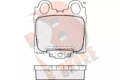 Комплект тормозных колодок (R BRAKE: RB2208)