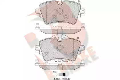 Комплект тормозных колодок (R BRAKE: RB2211)