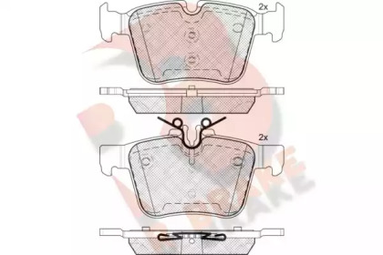 Комплект тормозных колодок (R BRAKE: RB2214)