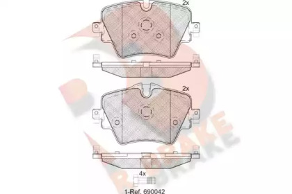 Комплект тормозных колодок (R BRAKE: RB2216)