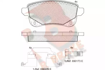 Комплект тормозных колодок (R BRAKE: RB2222)