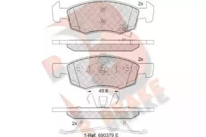 Комплект тормозных колодок (R BRAKE: RB2223)