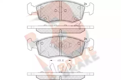 Комплект тормозных колодок (R BRAKE: RB2225)