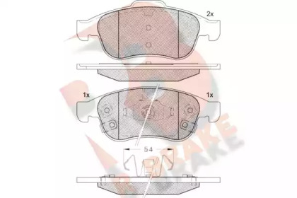 Комплект тормозных колодок (R BRAKE: RB2228)