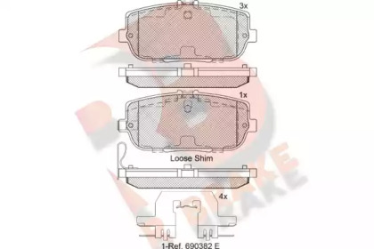 Комплект тормозных колодок (R BRAKE: RB2229)