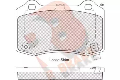 Комплект тормозных колодок (R BRAKE: RB2230)