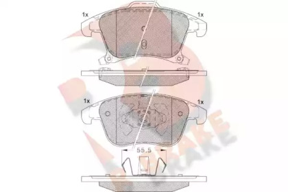 Комплект тормозных колодок (R BRAKE: RB2231)