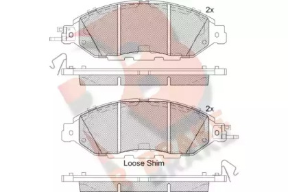 Комплект тормозных колодок (R BRAKE: RB2234)