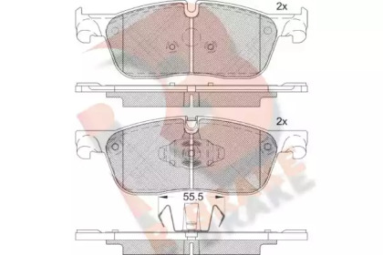 Комплект тормозных колодок (R BRAKE: RB2236-203)