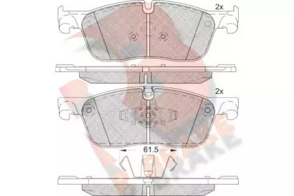 Комплект тормозных колодок (R BRAKE: RB2236)