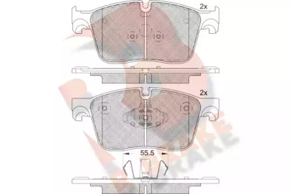 Комплект тормозных колодок (R BRAKE: RB2238)