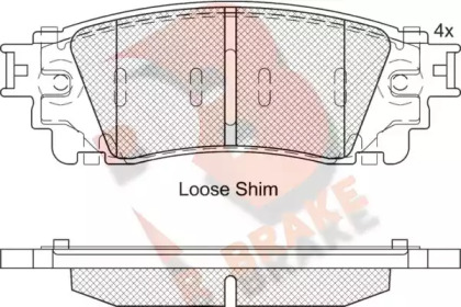 Комплект тормозных колодок (R BRAKE: RB2241)