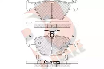 Комплект тормозных колодок (R BRAKE: RB2242)