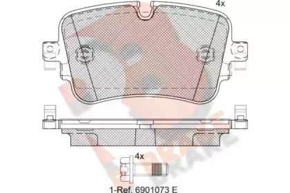 Комплект тормозных колодок (R BRAKE: RB2248)