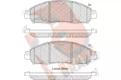 Комплект тормозных колодок (R BRAKE: RB2249)