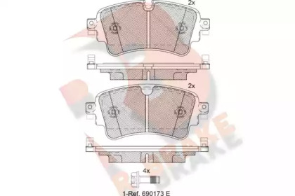 Комплект тормозных колодок (R BRAKE: RB2256)