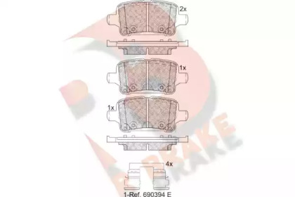 Комплект тормозных колодок (R BRAKE: RB2257)