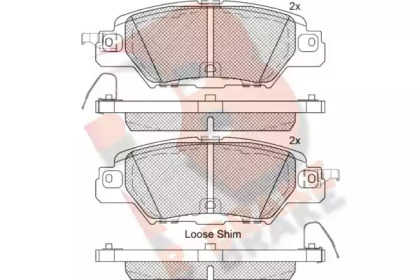 Комплект тормозных колодок (R BRAKE: RB2258)