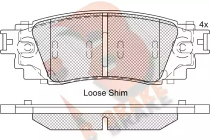 Комплект тормозных колодок (R BRAKE: RB2262)