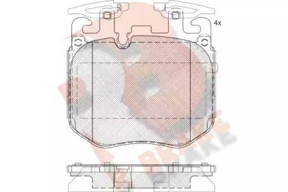 Комплект тормозных колодок (R BRAKE: RB2265)