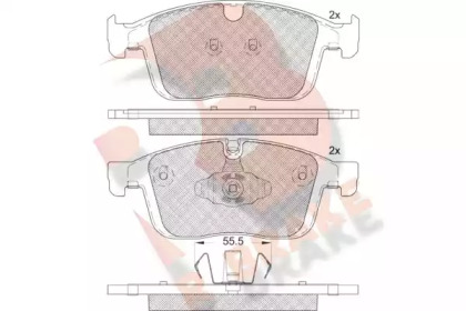 Комплект тормозных колодок (R BRAKE: RB2266)