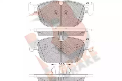 Комплект тормозных колодок (R BRAKE: RB2272)