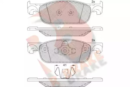 Комплект тормозных колодок (R BRAKE: RB2274)