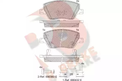 Комплект тормозных колодок (R BRAKE: RB2275)