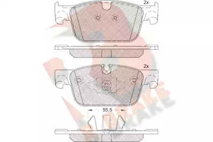 Комплект тормозных колодок (R BRAKE: RB22726)