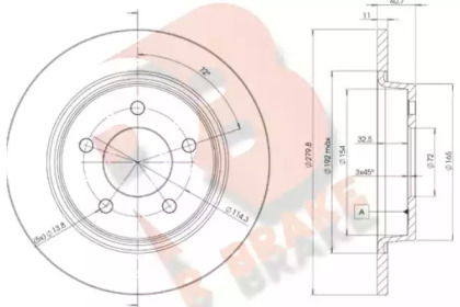 Тормозной диск (R BRAKE: 78RBD23276)