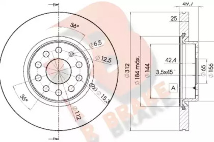 Тормозной диск (R BRAKE: 78RBD25618)