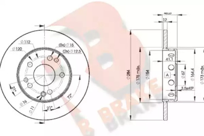 Тормозной диск (R BRAKE: 78RBD27210)