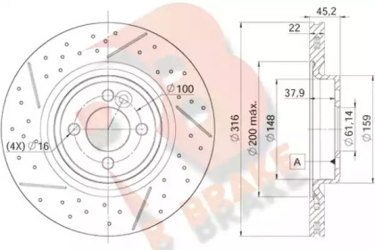 Тормозной диск (R BRAKE: 78RBD29066)