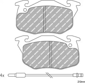 Комплект тормозных колодок (FERODO RACING: FDS729)