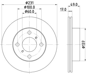 Тормозной диск (NISSHINBO: ND9009K)