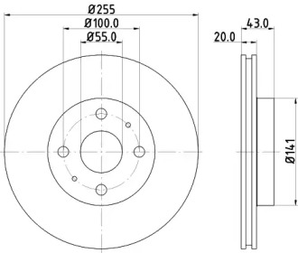 Тормозной диск (NISSHINBO: ND1079K)