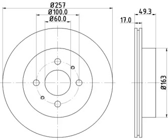 Тормозной диск (NISSHINBO: ND9005K)