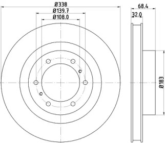 Тормозной диск (NISSHINBO: ND1058K)