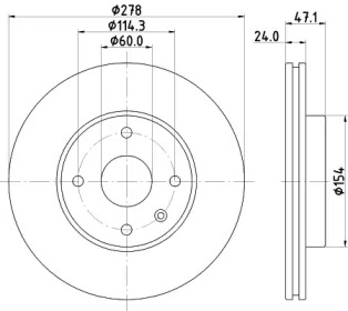 Тормозной диск (NISSHINBO: ND6025K)