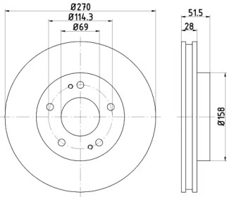 Тормозной диск (NISSHINBO: ND3028K)